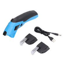 Cordless Electric Scissors with Dual Blades, USB Rechargeable Fabric Cutter for Leather and Crafting