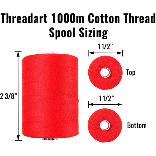 Spun Polyester Sewing Thread for All Fabric Types, All Purpose Thread Polyester with High Strength and Smooth Performance, Ideal for Quilting Sewing 2