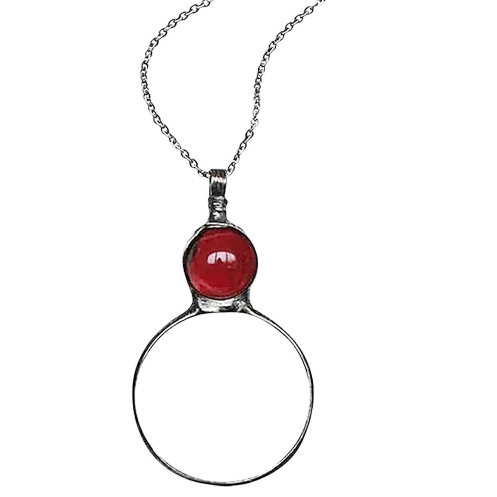 Magnifying Glass Pendant, Visual Aid 10x Magnification Necklace-Mounted Magnifier for Reading and Styling, Clear Images Compact and Convenient for
