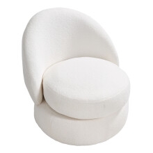 Chic Upholstered Swivel Chair