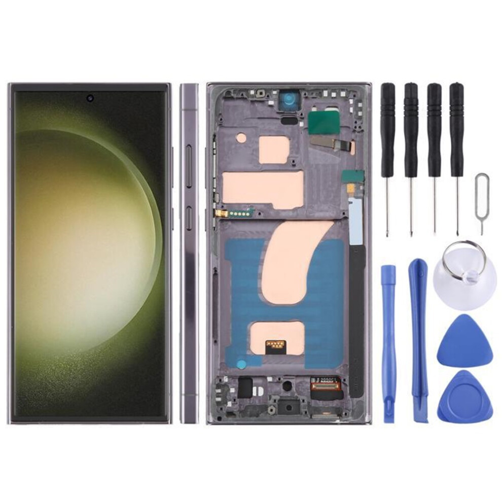 (Black) For Galaxy S23 Ultra 6.72 Inch Tft Lcd With Frame Black 6931449732433