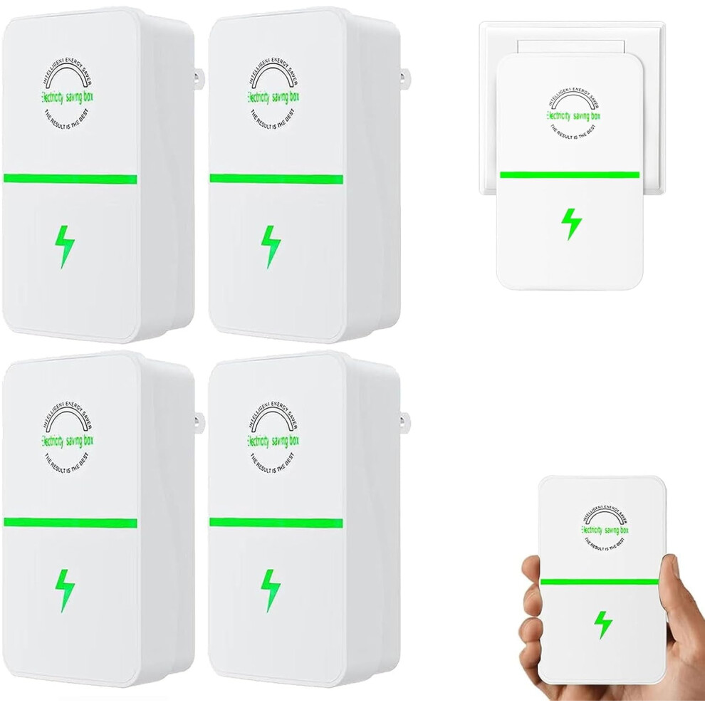 4 Pack Pro Power Saver Stop Watt Energy Saving Device, Compatible With Household 90V-250V Stable Voltage High Efficiency 9377112315416