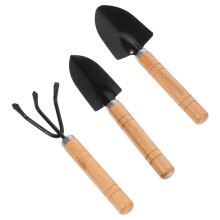 3pcs Garden Tool Set with Ergonomic Comfort Grip Rake Cultivator and Trowel for Indoor and Outdoor Gardening