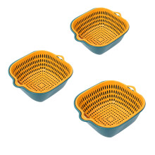 6 PCS Kitchen Washing Bowl And Strainer Set Multifunctional Double Layered ?????????? Basin And For Fruit Vegetables