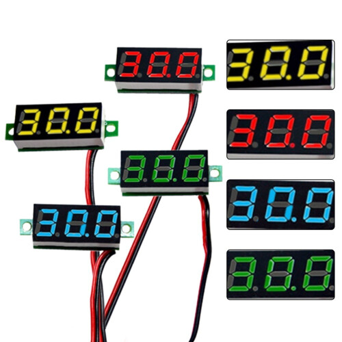 Mosiee 0.28-inch LED Minimun Digital Voltmeter DC2.5-40V reverse connection protection 2