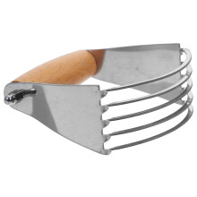 Stainless Steel Pastry Blender and Dough Cutter with Ergonomic NonSlip Grip for Baking