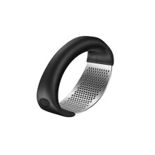 Garlic Press Rocker Stainless Steel Crusher, Ergonomic NonSlip Grip, Easy Clean Kitchen Tool