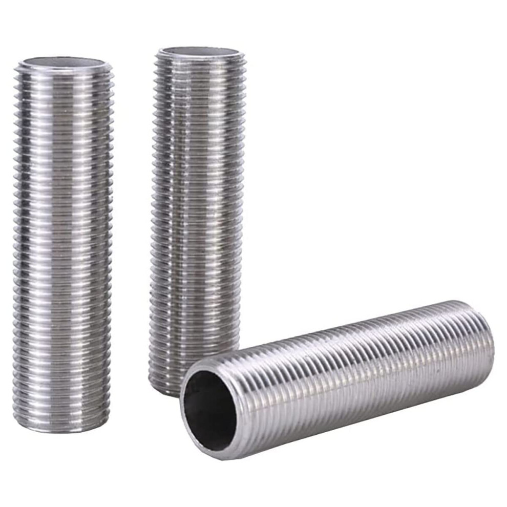 304 Stainless Steel Pipe Fitting Full Thread Nipple, Leakresistant Corrosionresistant, Multiple Sizes 9099447359254