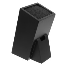 Black Wooden Knife Holder with Slots, Multipurpose Kitchen Utensil Organizer for Countertop Use