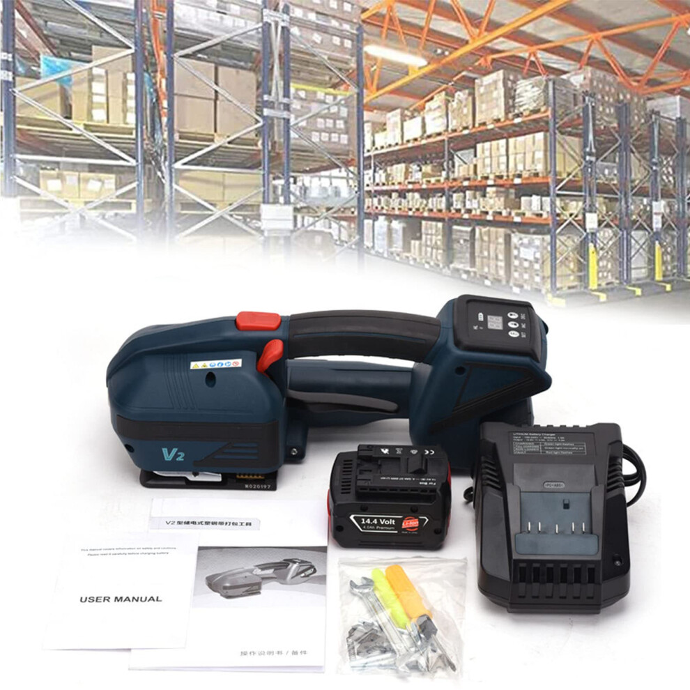 Cordless Electric Strapping Tool For Pp Pet With Rechargeable Lithium Battery And Fast Welding 9070919261817