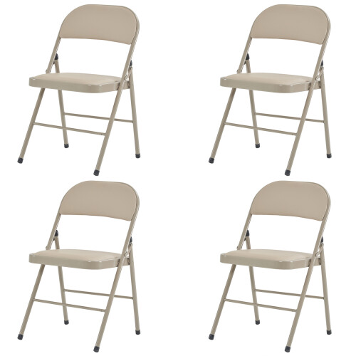 4pcs Foldable Iron & PVC Chairs for Convention & Exhibition
