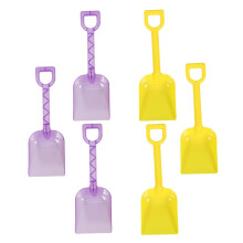 6pcs Kids Plastic Beach Sand Shovels Set Lightweight Sand Scoops for Beach and Sandbox Play