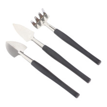 3pcs Stainless Steel Gardening Shovel Set with Ergonomic Grip for Planting Weeding and Bonsai