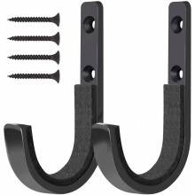 4pcs Wall Mount Gun Rack with Felt Lined Heavy Duty Hooks for Rifles and Shotguns