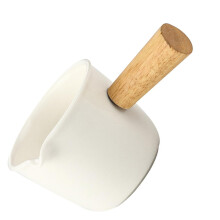 Ceramic Milk Frothing Pitcher with Ergonomic Handle for Espresso Latte Art and Easy Cleaning