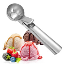 Ice Cream Scoop with Easy Release, Stainless Steel AntiFreeze Handle for Gelato and Sundaes
