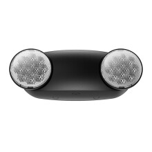 LED Emergency Light Fixture Black UL 924 Certified Dual Lamp 90Min Battery Backup 120277VAC