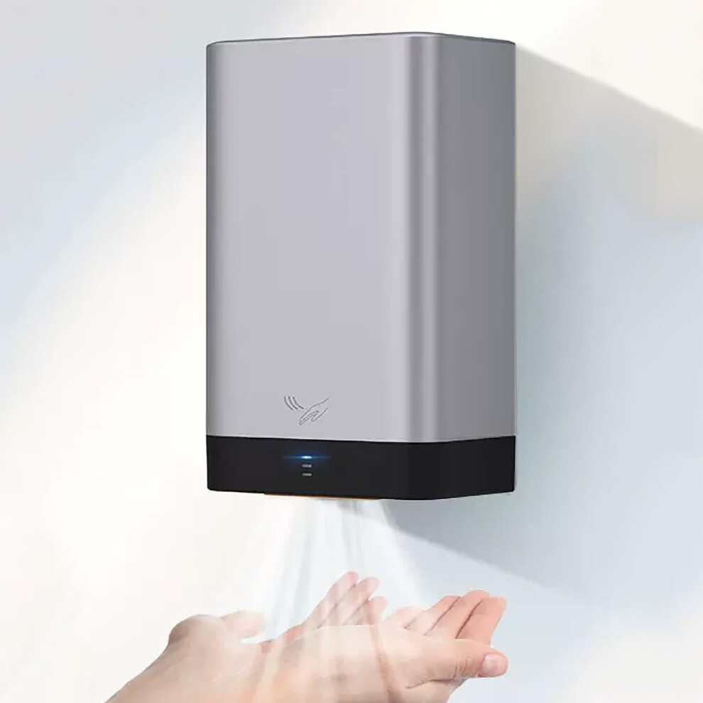 Automatic Hand Dryer With Fast Drying, Energy Saving, Wall Mounted Commercial Electric Black Silver 9070919262524