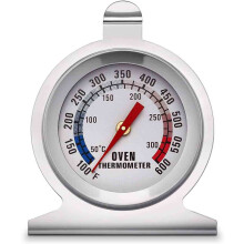 Oven Thermometer Large Dial Dual Scale Stainless Steel Kitchen Cooking Thermometer for Baking BBQ