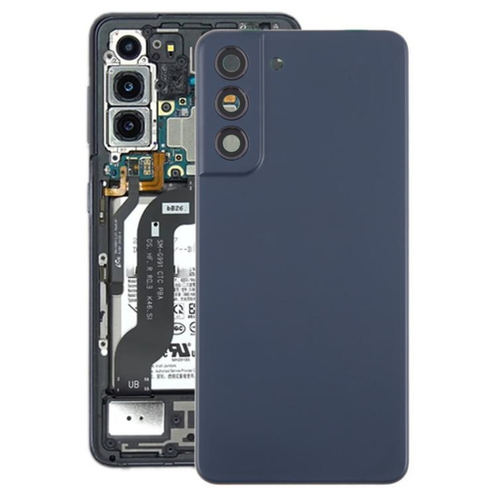 (Blue) For Samsung For Galaxy S21 Fe Back Cover With Camera Lens Cover Blue 6931449732556
