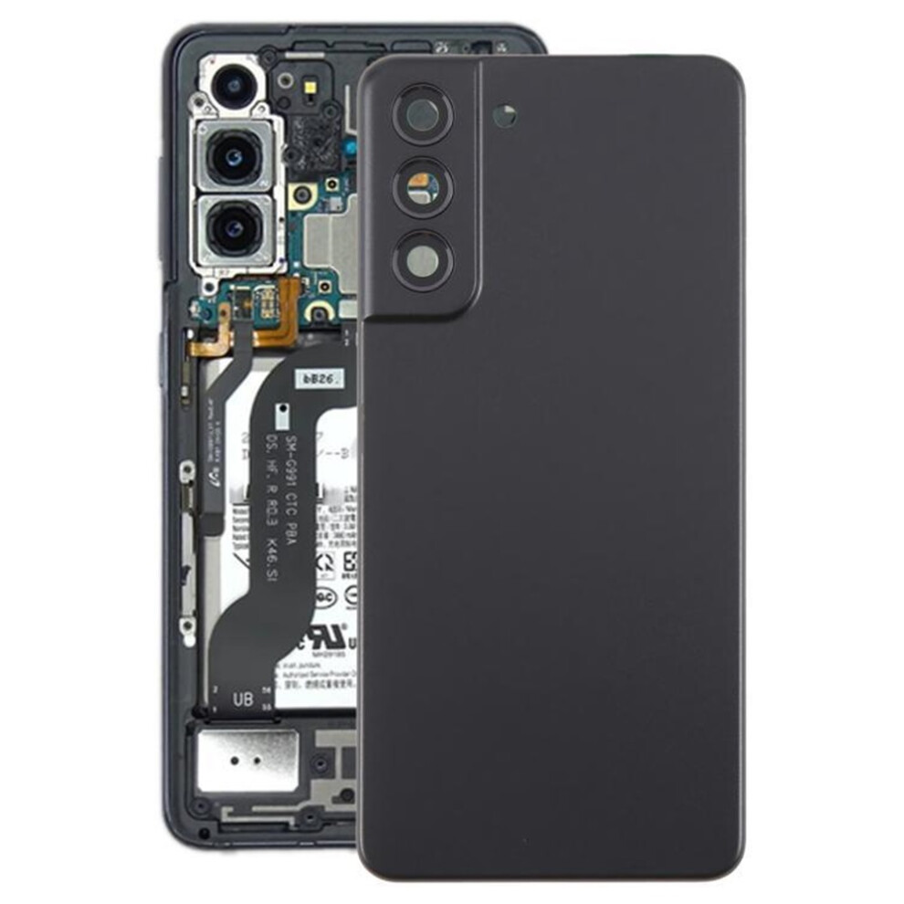 (Black) For Samsung For Galaxy S21 Fe Back Cover With Camera Lens Cover Black 6931449732549