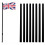 (Black) 25FT Aluminium Sectional Flagpole Kit, Detachable Flag Pole 3