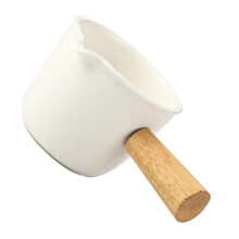Ceramic Milk Frothing Pitcher with Handle for Latte Art Narrow Spout Coffee and Espresso
