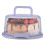 Cake Carrier with Lid, Leakproof Locking Seal, 22cm Round Plastic Cake Storage Container Blue 1