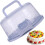 Cake Carrier with Lid, Leakproof Locking Seal, 22cm Round Plastic Cake Storage Container Blue 5