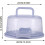 Cake Carrier with Lid, Leakproof Locking Seal, 22cm Round Plastic Cake Storage Container Blue 4