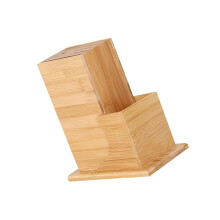 Horizontal Slot Knife Block with NonSlip Base for Safe Blade Storage and Kitchen Organization