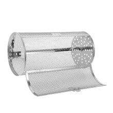 Air Fryer Rotisserie Basket Stainless Steel 360 Rotation Grill Cage for Nuts Vegetables Meats