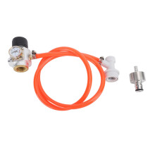 Soda Maker Adapter with Adjustable Pressure Gauge, G1/2 Hose Kit for Home Brewing and Beer Kegs