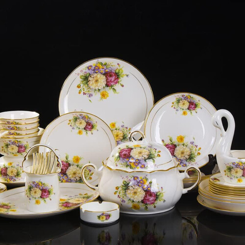 Ceramic Tableware Set,  Bone China Bowls and Plates for Elegant Western Dining, 6 Inch 2