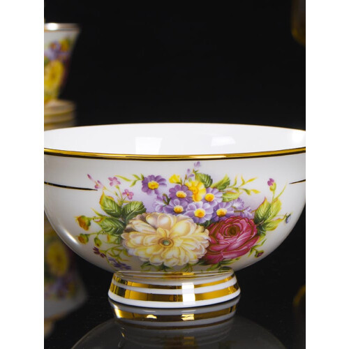 Ceramic Tableware Set,  Bone China Bowls and Plates for Elegant Western Dining, 6 Inch 1