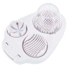 3in1 Egg Slicer and Cutter with Dicer Striper for HardBoiled Eggs, MultiCut Easy Clean Kitchen Tool