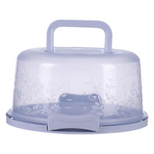 Cake Carrier with Lid and Handle, LeakProof Cake Storage Container for Cupcakes Pies Nuts Fruit Blue