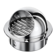 304 Stainless Steel Range Hood Vent Cap 170mm, Windproof Rainproof Exhaust Vent Cover for Kitchen