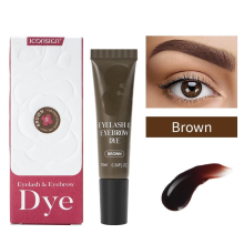 (Brown) Henna Eyebrow Eyelash Tint Lasting Brow Dye Cream Kit Professional Iconsign Set