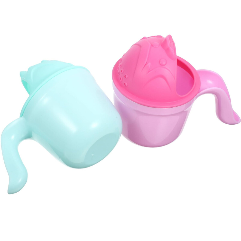 2pcs Baby Bath Rinse Cup with Soft Spout Tear Waterfall Rinser for Infants and Toddlers
