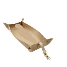 Plant Repotting Mat Waterproof Foldable Gardening Tray for Indoor Succulents and Houseplants Apricot