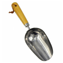 Garden Trowel Rustproof Stainless Steel with Weatherproof Hardwood Handle for Planting Soil Scoop