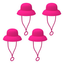 Silicone Straw Covers Cowboy Hat Toppers Dustproof Splashproof Fit 610mm Straws 4pcs Rose