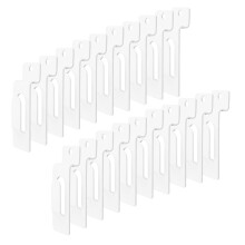 20PCS White Metal Slatwall Hooks with Screws, Heavy Duty Wall Mount Storage for Garage and Retail