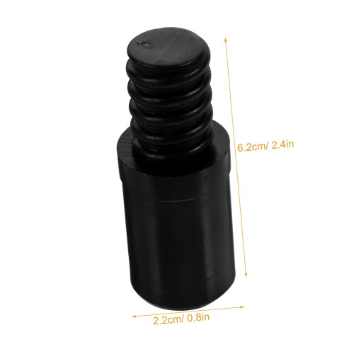 Broom Handle Adapter with Secure Threaded Tip for Extension Pole  Replacement, 2pcs Black 1