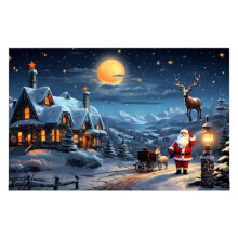 Christmas Home Decor Area Rug, Compatible with Living Green Christmas Ornaments, Holiday Floor Decoration & Gift