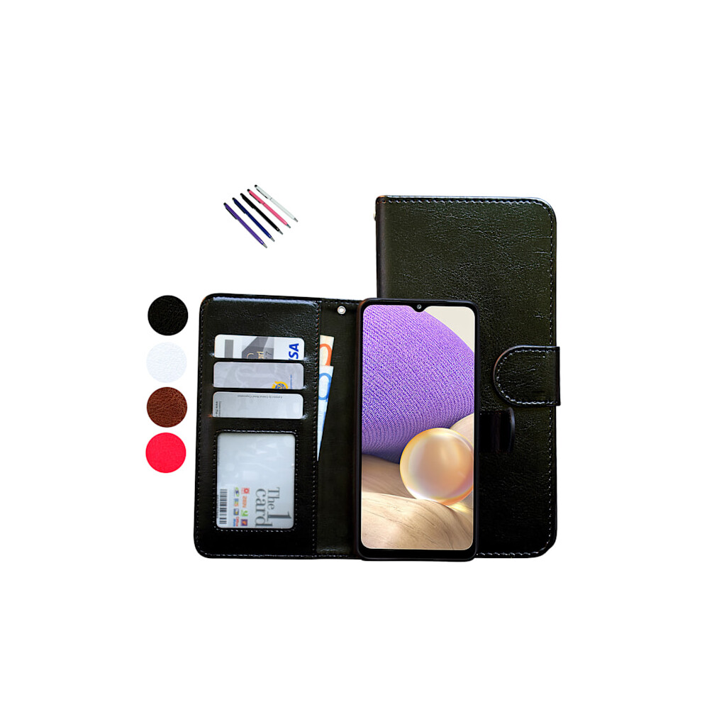 Compatible With Samsung Galaxy A32 5G - Leather Case / Protection Pink 9377112327983