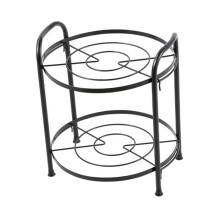 TwoLayer Kitchen Pot Rack Pan Organizer Shelf with SpaceSaving Vertical Design and Detachable Layers