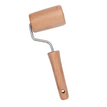 Rolling Pin Beechwood Dough Roller Ergonomic Grip Nonstick for Pizza Pastry Bread Cookies