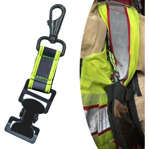 Firefighter Gloves Holder Strap with Durable Reflective Clip for Quick Emergency Access 1